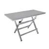 Mesa plegable de acero inoxidable para puesto de comida restaurante minimalista italiano barbacoa restaurante de comida rápida mesa de comedor mesa larga plegable silla