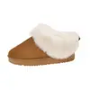 Comercio Electrónico Transfronterizo Tallas Grandes Forradas de Borrego con Boca Peluda Botas de Nieve Engrosadas para Mujer 2026 Nuevas de Invierno Botines Casuales de Suela Plana