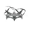 Máscara de Renda Elegante Preta Festa de Halloween Baile de Máscaras Meio Rosto Máscara para Olhos Máscara Veneziana Sexy para Mulheres