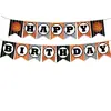 Bandera de Cumpleaños Temática de Fútbol Decoraciones para Fiestas Mundial Espiral Baloncesto Fútbol Super Bowl Adornos para Pasteles