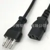 Cable de alimentación de enchufe italiano de tres clavijas cuadradas de cobre puro 3*0.75, Cable de alimentación de CA israelí