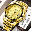 Reloj de Hombre relojes Reloj de Cuarzo Alto Valor de Color Impermeable Luminoso Negocios Reloj de Comercio Exterior Cabello de Una Pieza para Hombre
