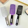 Peine de púas para mujer, diseñado para crear volumen en la raíz del cabello, una herramienta mágica para peinados de coronilla alta, adecuado para cabello largo y rizado, un peine de masaje grande y curvo