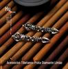 Material de miçangas feito à mão DIY Acessórios de prata Xizang pingente Instrumento Xizang pilão mágico Pingente de pilão de diamante acessórios