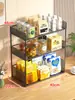 Prateleira de Armazenamento de Cozinha Desktop Lanche Pequeno Artefato de Armazenamento Mesa de Jantar Bancada Suporte de Copos Multifuncional Armazenamento Armário Multicamadas