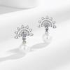 Pendientes de moda transfronteriza para mujer, aretes sencillos de cobre con incrustaciones de circonita y perlas, aretes de diseño de alta gama para mujer, venta al por mayor