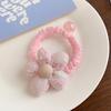 Nuevo Estilo Coreano Lindo Cuerda para el Cabello Flor de Lentejuelas Anillo para el Cabello Niña Pequeña Alta Elasticidad Cola de Caballo Flor Dulces Accesorios para el Cabello