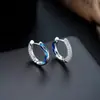 Brincos de Argola Cruzados de Zircônia Transfronteiriços para Homens, Brincos de Argola Lisos, Presilhas de Orelha de Raio, Pingentes de Orelha, Acessórios de Orelha para Mulheres, Amostra de Live do TikTok