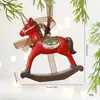 Novos Enfeites de Resina Retrô 3D de Comércio Exterior para Vitrine de Natal, Decoração de Atmosfera, Enfeites Pendentes de Urso para Árvore de Natal