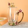 Tazas de Esmalte al por Mayor del Fabricante, Estilo Nuevo para Mujer, Alto Valor Estético, Tazas de Té con Flores para el Hogar, Vasos de Agua Exquisitos para la Oficina, Uso para Maestros