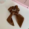 Diadema de encaje vintage suave bolas marrones coletero cinta anillo intestino grueso cuerda para el cabello Mori accesorios para el cabello cuerda para el cabello