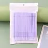 Aplicación de Pestañas Postizas Limpieza Bastoncillos Largos de Algodón Bastoncillos de Algodón Desechables para Retirar Pestañas Postizas Bastoncillos de Algodón para Tatuaje y Bordado de Pestañas
