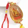 La Luz de Buda Brilla sobre el Buda Maitreya, Entrada y Salida Seguras, Colgante de Diamante con Borde Dorado, Decoración, Colgante, Regalo Especial
