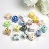 Cuentas Acrílicas de Colores con Galvanizado Luna Fría, Cuentas Sueltas con Agujero para Cadenas de Teléfono DIY, Pulseras y Accesorios de Joyería