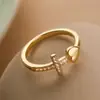Aogu Nicho Europeo y Americano Cobre Chapado en Oro Real Incrustado Zircón Cruz Geométrico Anillo Abierto Femenino Ins Anillo Personalizado Trendy