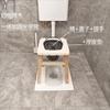 Silla de Toilet para Ancianos Madera Maciza Silla de Toilet para Mujeres Embarazadas Madera Silla de Toilet Simple Móvil Inodoro Doméstico para Ancianos
