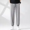 Pantalones Finos de Seda Helada de Verano para Hombre, Modernos, Casuales, de Pierna Recta, Pantalones de Chándal para Primavera y Otoño, Pantalones Deportivos Sueltos tipo Jogger para Hombre