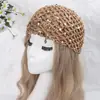 Chapéu Lenço de Crochê Vintage Feito à Mão com Lantejoulas para Mulheres, Chapéu Lenço de Renda de Nicho, Chapéu Slouchy Personalizado Versátil Vazado para Adultos