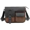 Bolso Mensajero de Cuero Genuino de Alta Gama para Hombre Bolso de Hombro Retro de Vaqueta para Hombre Diseño de Nicho Bolso Cruzado de un Solo Hombro
