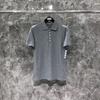 TEMPO RESPIRAR tb Lapela Manga Curta Novo Cintura Quatro Barras Algodão Perolado Casais Camisa Polo T-shirt