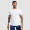 Ropa Deportiva Transpirable de Secado Rápido que Absorbe la Humedad para Correr, Camiseta Deportiva de Manga Corta con Cuello Redondo de Sensación Fresca, Ropa de Fitness Elástica Ajustada para Hombre
