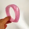 Joyería Lingge Estilo Nuevo Europeo y Americano Patrón de Piedra Mármol Pulsera de Resina Semitransparente Multicolor Exagerada Joyería de Mano al por Mayor