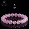 Pulsera de Perlas Redondas Rosa Caballo Viejo Natural de Cristal Jiuxiaya Pulsera Rosa Caballo Pomelo Rosa Morado Caballo Rosa Venta al por Mayor