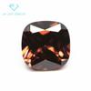 Fat Square Rouge Color Zircon Pedra Nua Sintética Fundo Pontiagudo Em Forma de Travesseiro Anelado Zircônio Pedra Branca DIY com CZ Broca