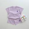 Conjunto de Camiseta de Manga Curta de Algodão Fino com Ursinho Fofo e Shorts, Estilo Verão, para Homens, Mulheres, Crianças Pequenas e Grandes, Esportes e Lazer, Conjunto de Duas Peças