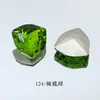 Dongzhou Diamante Cristal Platycodon Verde Uñas Diamante Alta Calidad K9 Lote Completo Brillante Verde Oliva Huevo de Paloma Fondo Puntiagudo Diamante Accesorios para Uñas