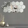 Pegatinas de Pared Espejo Acrílico Estéreo de Fábrica Entrada Sala de Estar Pasillo Escaleras Espejo Decorativo Personalizado Hexagonal Esquina