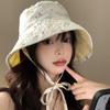 Lindo Sombrero de Pescador Floral Reversible para Mujer Verano Japonés Cabeza Grande Sombrero Cubeta Sombrero de Cuenca Que Muestra la Cara Pequeño Sombrero para el Sol