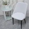 Fundas elásticas para sillas de comedor del hogar, diseño simple de cuadros, engrosadas y antideslizantes, adecuadas para uso en hoteles y restaurantes, fundas de silla de una pieza