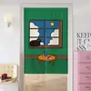 Cortina de Puerta de Dibujos Animados para Uso Doméstico, Cortina Divisoria de Dormitorio, Cortina Divisoria de Cocina y Baño, Cortina de Tela sin Taladro, Media Cortina