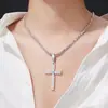 Colgante de Cruz de Moissanita Hip-Hop Europeo y Americano de Moda para Rappers y DJs