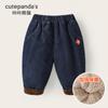 Ropa de Año Nuevo para Bebé Jeans de Invierno con Forro Polar Ropa de Invierno Otoño e Invierno Ropa de Año Nuevo para Niños y Niñas Pantalones Largos para Bebé