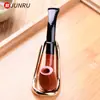Pipa de Madera Delgada de Tallo Recto y Boquilla Plana de Moda Venta al por Mayor Souvenir Turístico Elementos de Diseño Chino