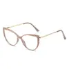 Gafas de Nuevo Estilo que Cambian de Color y Filtran la Luz Azul, Gafas Lisas Personalizadas, Gafas Planas Versátiles, Modernos y Retro Marcos de Metal Ultraligeros para Mujer