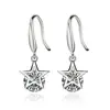 Pendientes minimalistas de estrella para mujer, diseño de nicho estilo ins, ganchos para orejas elegantes y de lujo ligero, pendientes súper brillantes y elegantes