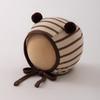 Gorro de bebé de doble pompón a rayas Benhui para primavera y otoño, gorro protector para recién nacidos, gorro para la cabeza para niños y niñas, gorro de palacio para bebé