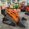 Carregadeira compacta multifuncional de esteira para limpeza de pomares e agrícola, máquina de remoção de terra interna, carregadeira compacta