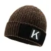 Nuevo Gorro de Punto con Forro de Terciopelo para Hombre Otoño e Invierno Moda Juvenil Protección para los Oídos Gorro de Lana Gorro Pullover para Deportes al Aire Libre