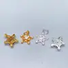 Pingente de Diamante em Prata S925 Pingente Estrela Brilhante Prata Dourada Pingente de Pulseira Acessórios de Joias de Prata Artesanais DIY