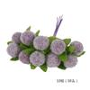 Plástico Morado Flor Artificial Hecha a Mano Material DIY Boda Cabeza de Flor de Espuma de Plástico Estambres de Ramo Artificial
