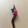 Manillar Plegable CNC Modificación de Motocicleta Vehículo Eléctrico Palancas de Freno Embrague Esquema de Color Rojo Negro Ajustable