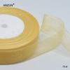 Gasa de nieve transparente de 4 cm y 45 m con gancho para sombrero, accesorios para el cabello, lazo de bricolaje, regalo de boda, cinturón, 50 yardas/rollo