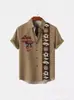 Cardigan Masculino de Manga Curta com Lapela Camisa Havaiana Estampa Digital 3D Camisa de Manga Curta Pedido