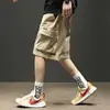 Shorts de trabajo de algodón puro de estilo japonés de moda para hombre, diseño de alta gama para verano, shorts holgados casuales versátiles con bolsillos grandes