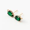 Brincos de zircônia com pingente, banhados a cobre 14K com retenção de cor ouro verdadeiro, acessórios para brincos DIY, brincos de strass cor topázio