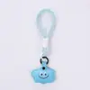 Lanyard de felpa de dibujos animados creativos de colores simples para teléfono móvil, cuerda corta para muñeca, cadena de teléfono móvil de moda, llavero